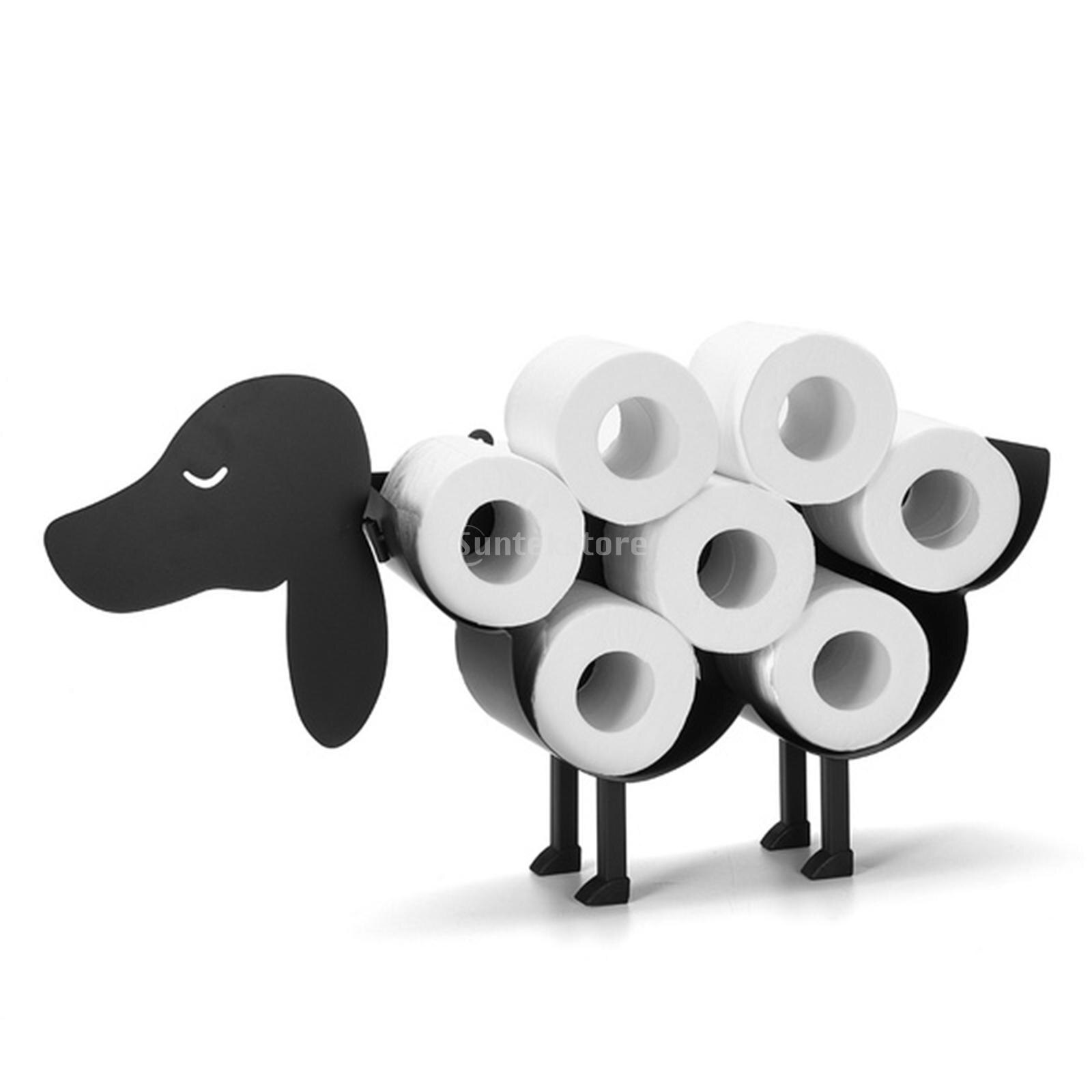 Mouton Toilette Porte-Rouleau Papier Support Salle De Bain Étagère Organisateur Papier Hygiénique Mural Support De Rangement Cuisine Ménage Accès: Dog