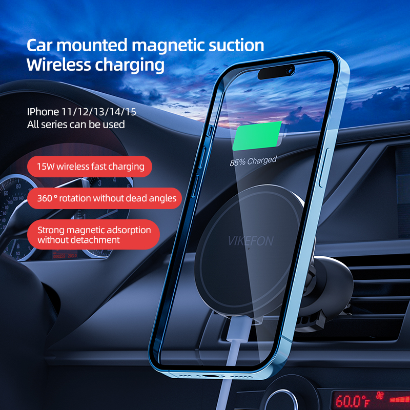 30 W magnetisches kabelloses Auto-Ladegerät Macsafe für iPhone 12 13 14 15 Profi Max Mini Luft entlüften Autotelefonhalter Ständer Schnelles Auto-beladen