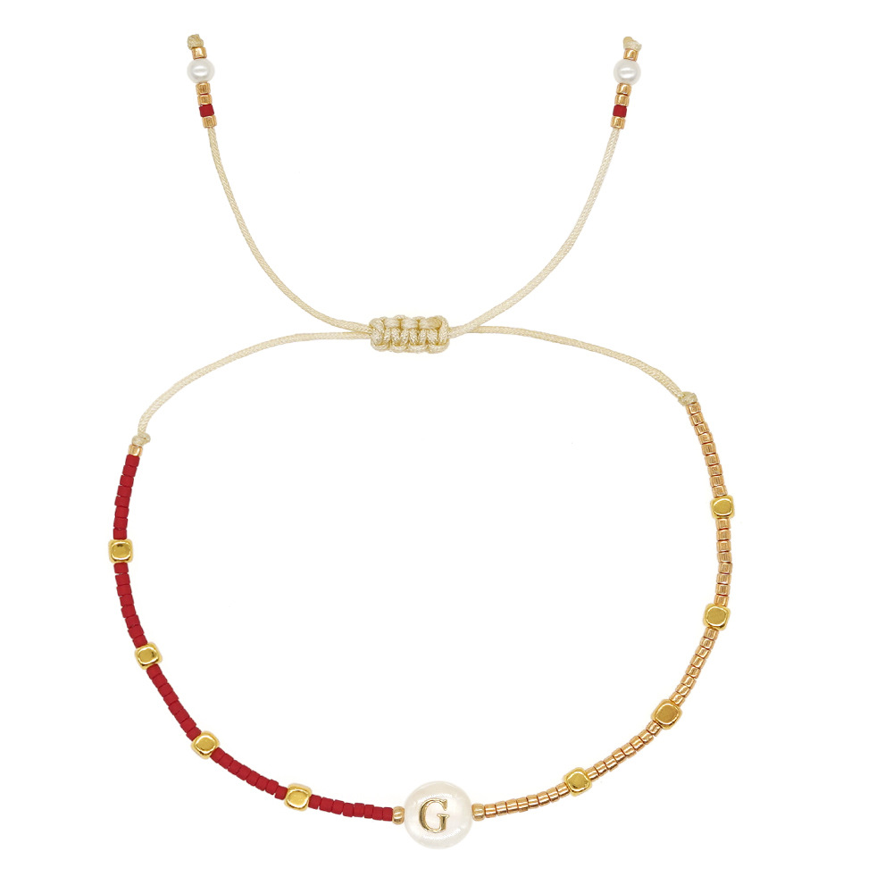 Kkbead Miyuki Pulseras Sieraden Voor Vrouwen 26 Eerste Armband Cadeau Sieraden Schelp Letter A ~ Z Alfabet Armbanden