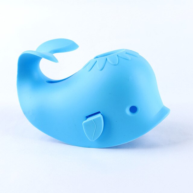 Faucet Cover Bathing Bathtub Bathroom Baby Nursing Care Safety Protector Silicone Soft Tap Guard Edge Baby bath spout cover: whale