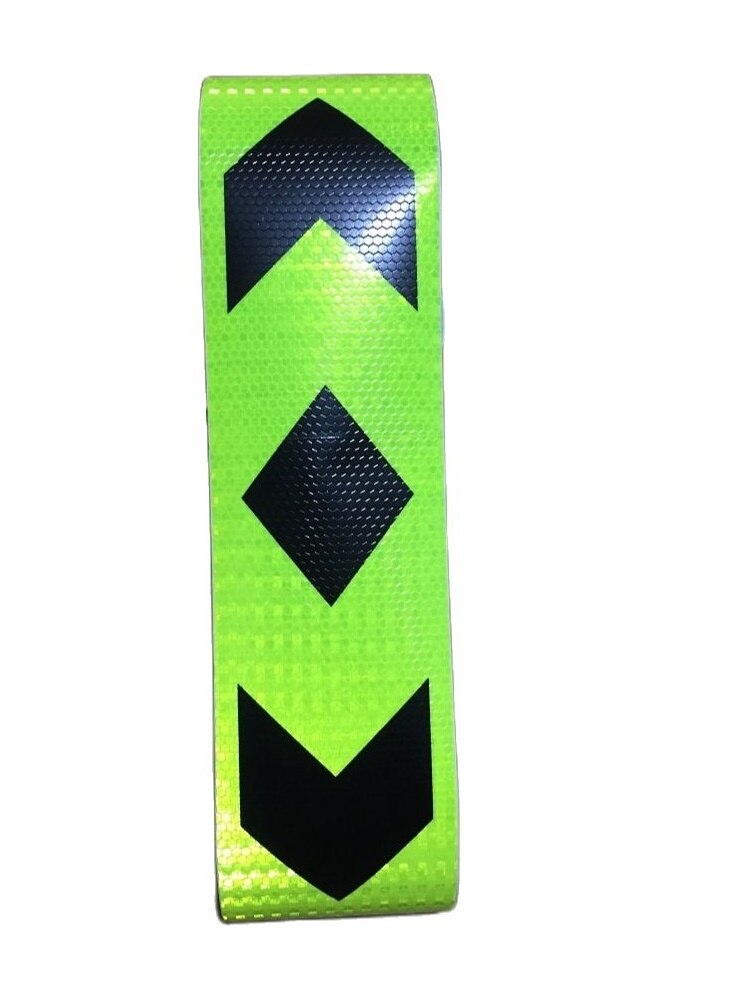 Cinta reflectante fluorescente de PVC autoadhesiva, señal de guía de tráfico, 10CM * 1M
