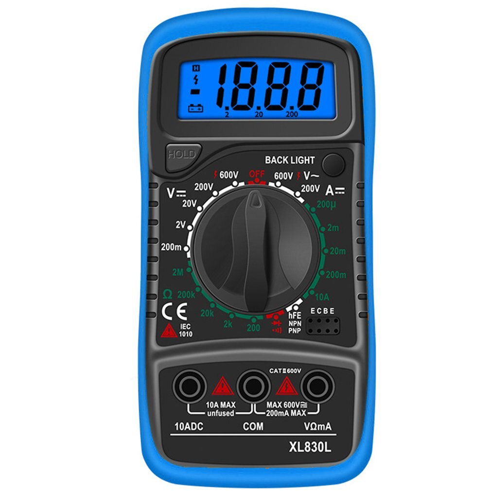 Digital Multimeter High-precision Digital Display Universal Meter Multi-function Resistance And Voltage Measuring Instrument: blue