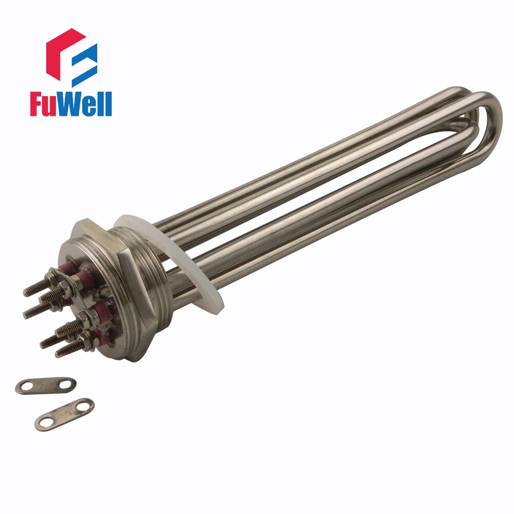 304 Stainless Steel 220V 6KW Heating Element U Shaped DN40 Electric Heating Tube Heater for Water Tank