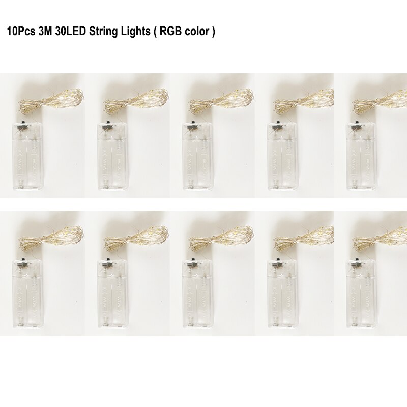 Globo de helio transparente con luces LED, globo de burbuja brillante con cadena para decoración de fiestas, cumpleaños y bodas, paquete de 10 unidades: 10Pcs lights 2