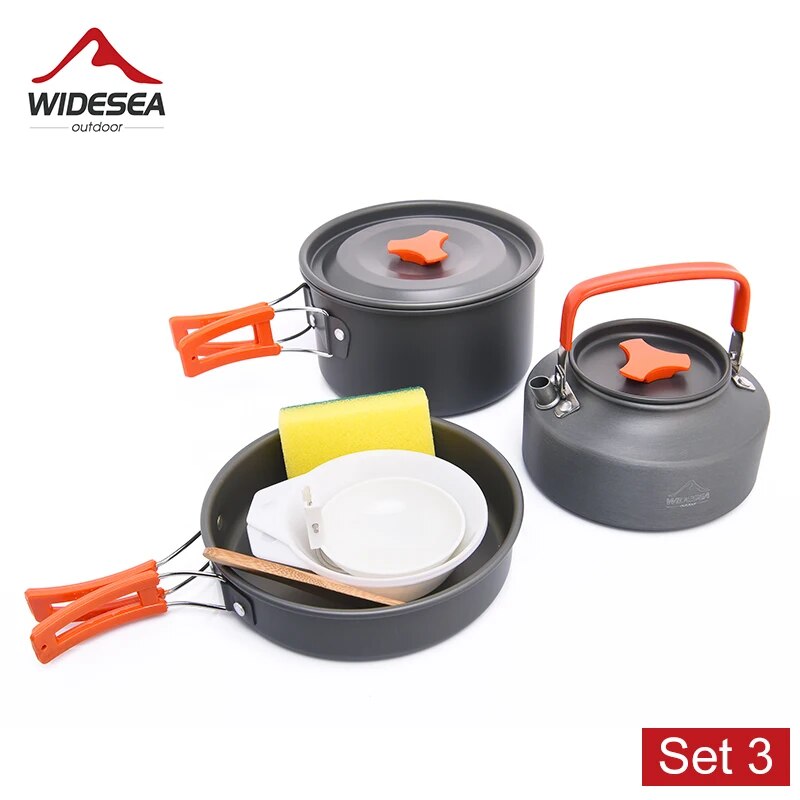 Annulation ESEA-Batterie de cuisine de camping, ensemble de casseroles d'extérieur, plats touristiques, melon, équipement de cuisine, ustensiles de randonnée, pique-nique, voyage