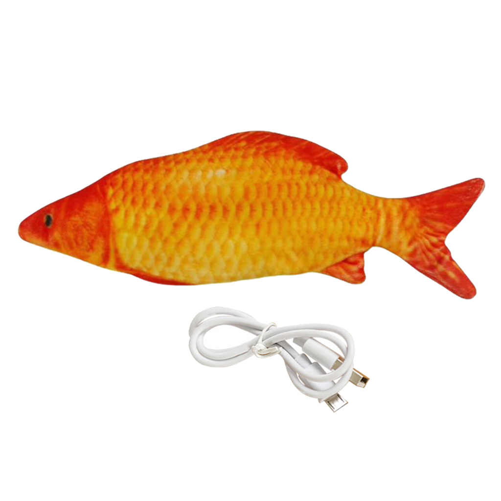 Juguete eléctrico para gato, pez que baila, modelo realista de Animal del océano, carga USB, juguete divertido para ejercicio de gato: Carp