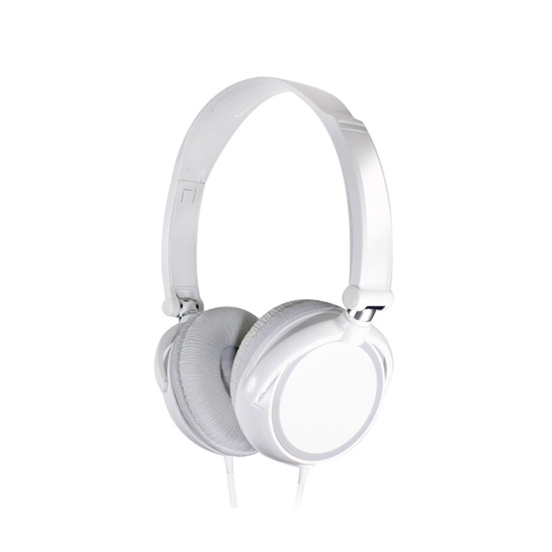 Auriculares con cable y micrófono estéreo, cascos con interfaz redonda de 3,5mm, sonido HiFi, auriculares estéreo de música portátiles: Blanco