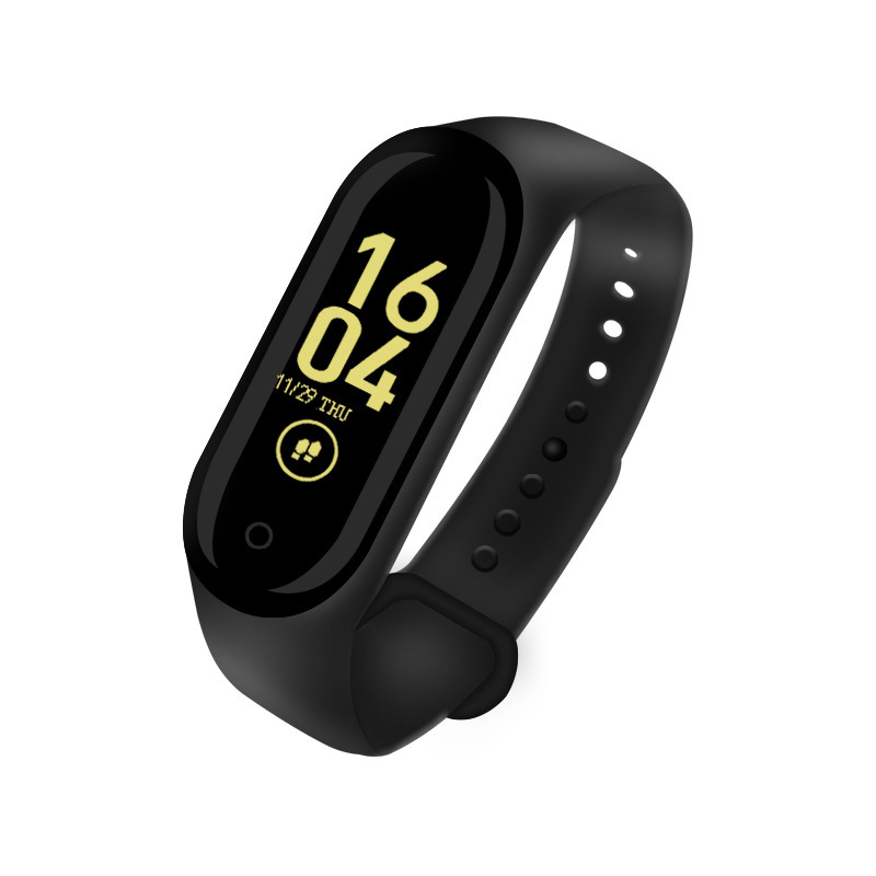 Xiao mi mi bande M4 montre intelligente Bracelet Fitness Bracelet Trcker Sport podomètre fréquence cardiaque pression artérielle Bluetooth santé Wirstband SmartWatch: Black