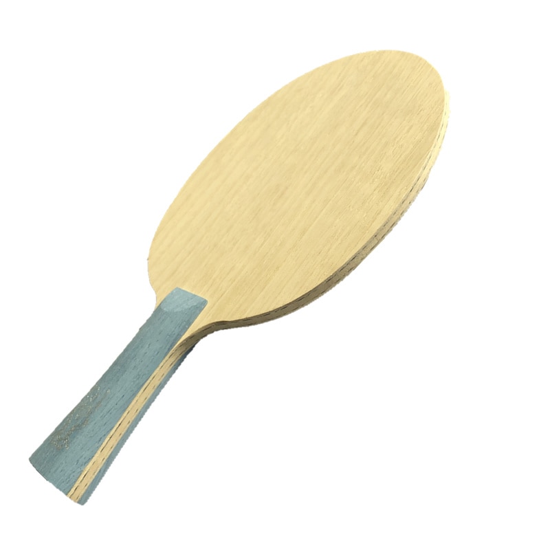 5 lag rent tre med 2 lag arylat karbonfiber langt håndtak shake hold bordtennisblad horisontalt grep fl ping pong