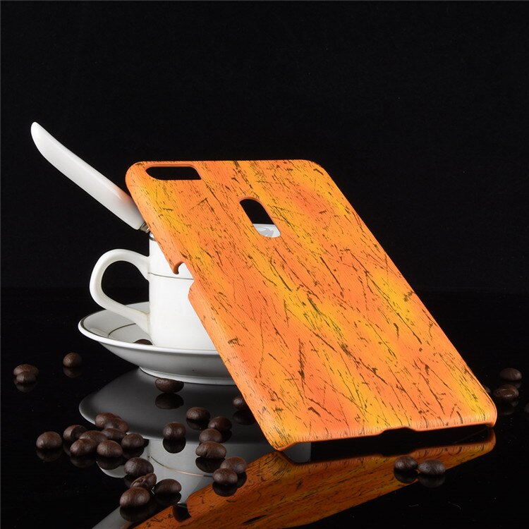 subin For Asus Zenfone 3 Ultra ZU680KL Case 6.8 inch PU Wood Leather grain mobile holster For Asus ZU680KL shell phone bag cover: Orange