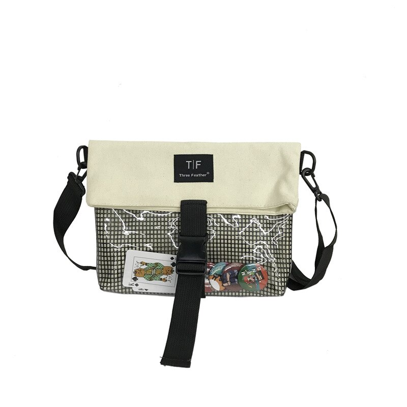 Liefhebbers Messenger Tassen Japanse Stijl Ita Tas voor Meisjes Persoonlijkheid Duidelijke Zak Zomer Cool Itabag streetwear tassen vrouwen H812: white