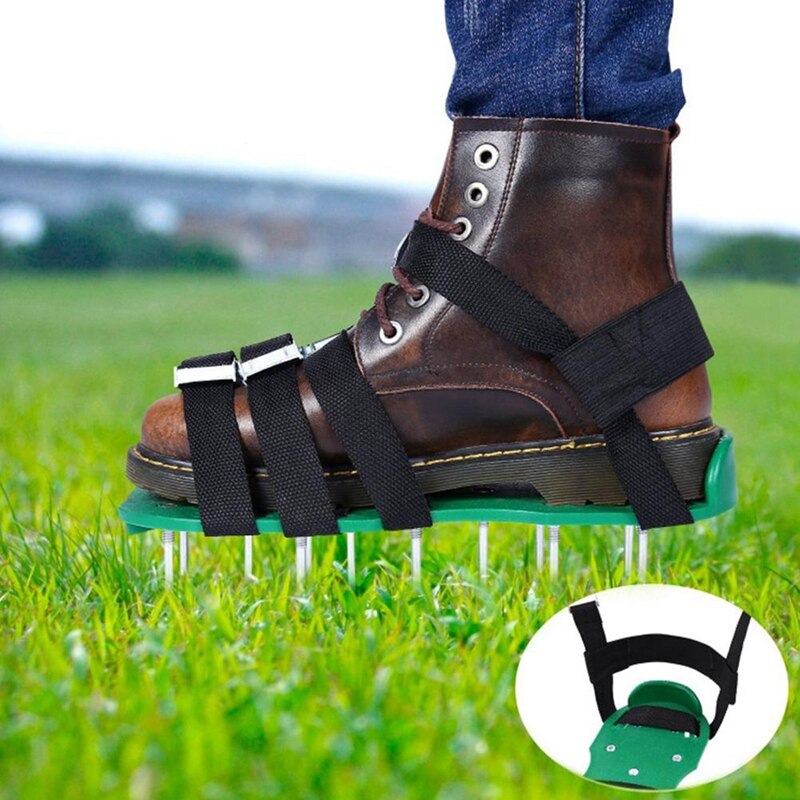 Græsplæner belufter sko skridsikker solid holdbar scarifier haven spiked sko