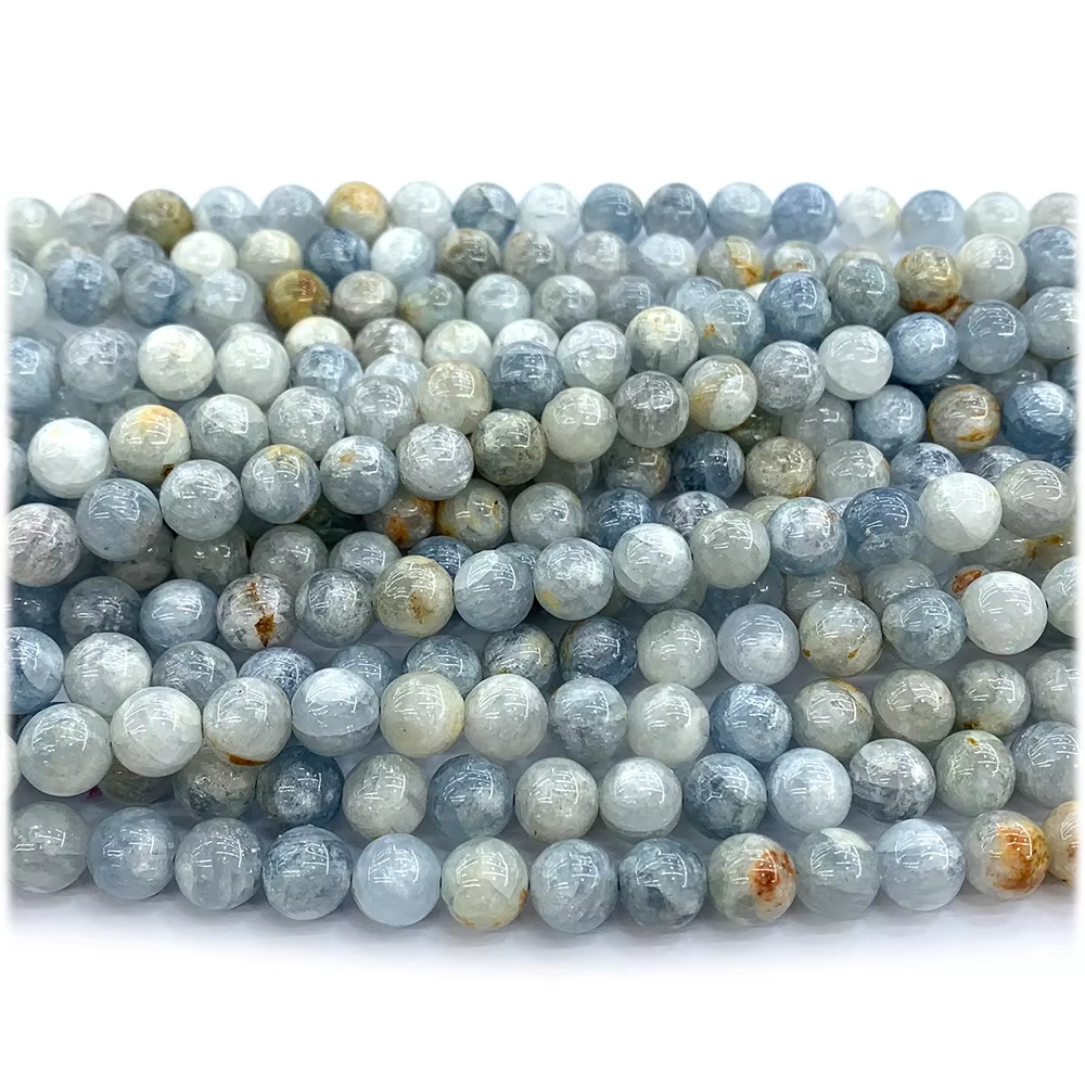 Perles Rondes Billy Stine Naturelles pour Bijoux, Pierres Précieuses en Clip de Charbon, Collier, Bracelets, Boucles d'Oreilles, DIY