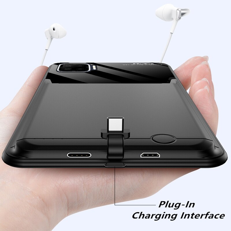 Quling 10000 Mah Voor Oppo F17 Batterij Case Batterij Oplader Bank Power Case Voor Oppo F17 Batterij Case