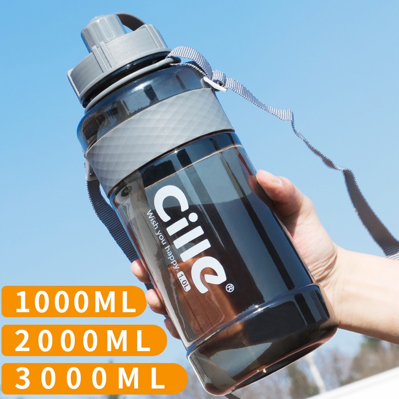 1000ml BPA Free Sport Drinking Water Bottle with Straw 1L 2L 3L Plastic Water Drinking Bottle for Water