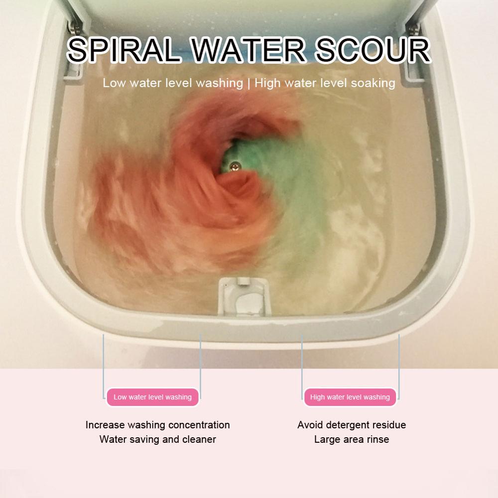 3.8L Mini Washing Machine Household Portable Dry Underwear Care Cleaner USB Ultrasonic Turbo Wave Travel Home Washing Machine