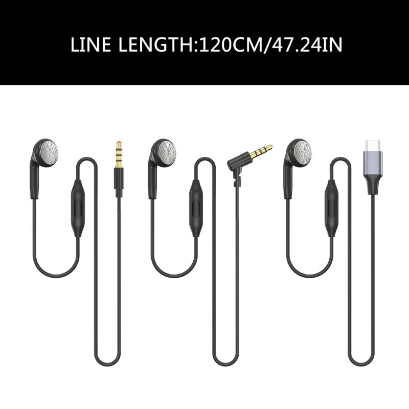 Auriculares internos DXAB lado con Cable micrófono integrado, compatibles con mayoría los dispositivos