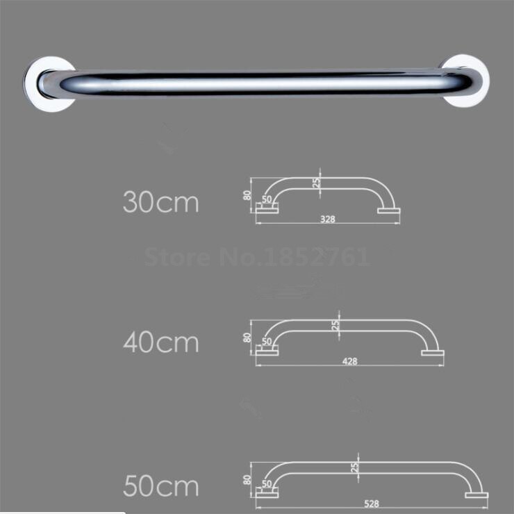 Mässing krom badrum 30/40/50cm handtag dusch säkerhetshandtag toalett säkerhetsräcken rakt badkar säkerhetsräcken handdukshängare