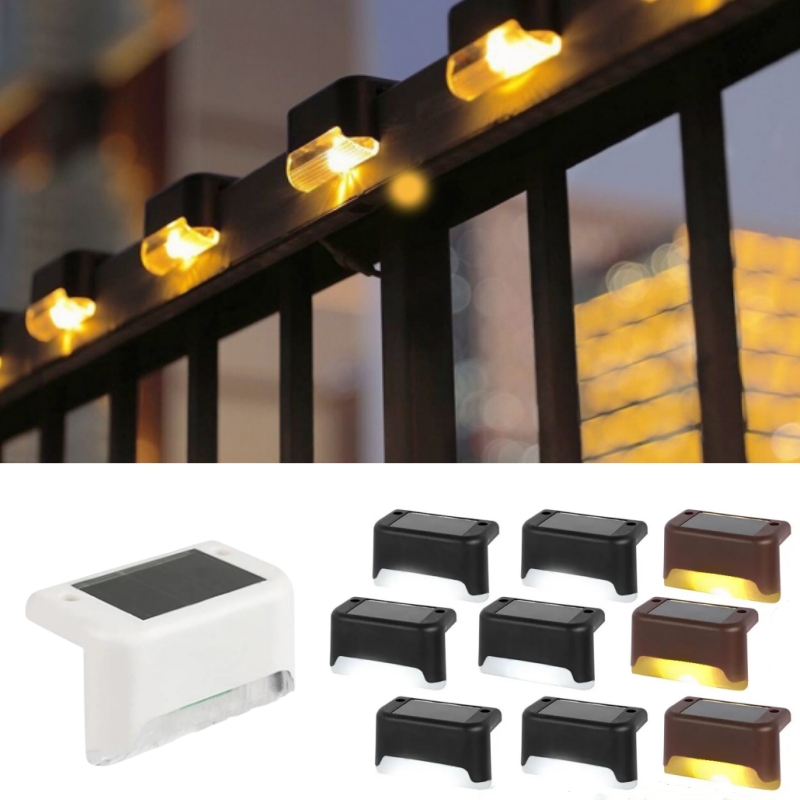 LED solaire étape lumières extérieure clôture lumière jardin décoratif applique étanche pour cour cour voie garde-corps éclairage