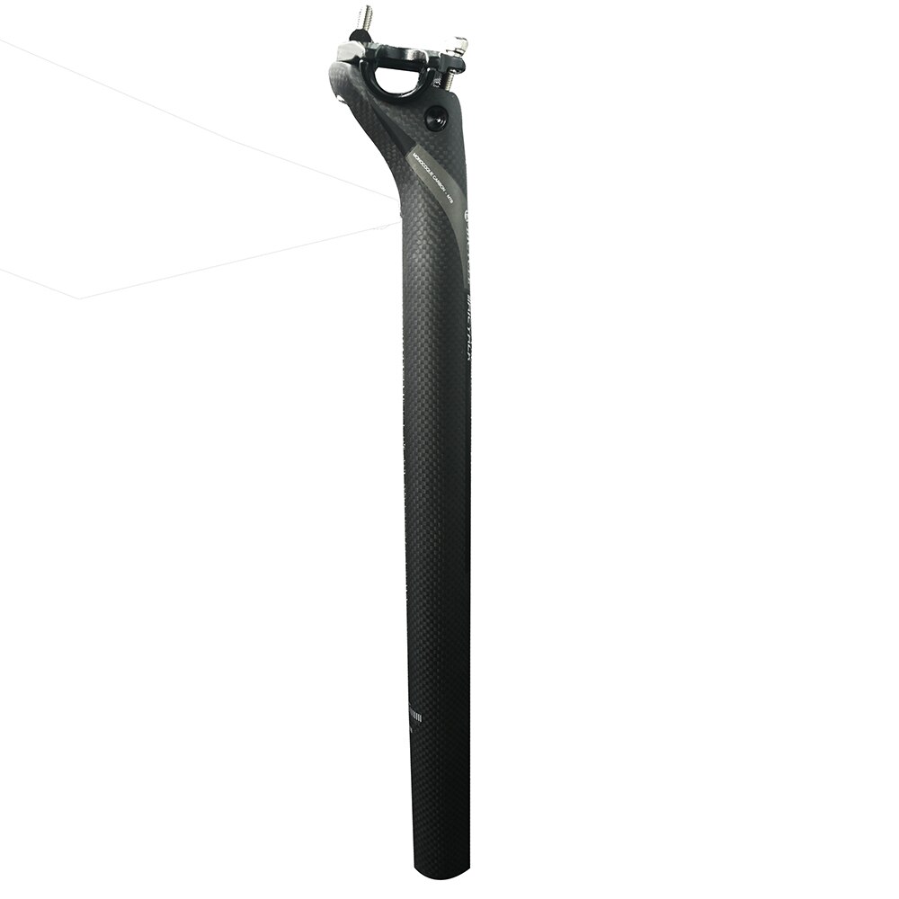 Fiets Zadelpen 3K Mat Full Carbon Fibre Weg Mountainbike Zadelpen Fietsonderdelen 27.2/30.8/31.6*350/400 Mm