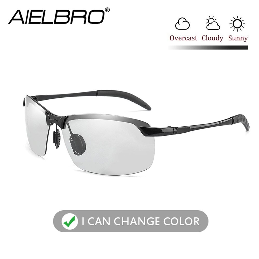 Photochrome Sonnenbrille Männer Fahren Coole Chamäleon Gläser Männlichen Ändern Farbe Sonnenbrille Schild Nacht Vision Fahren Brillen