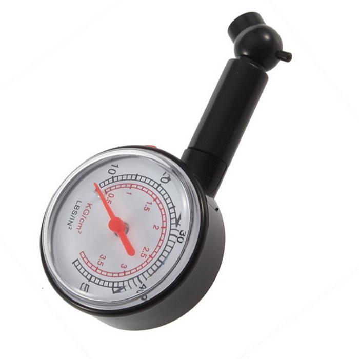 Testeur d'urgence pour pneu de voiture, jauge à barre d'outil, pression 5 LBS pour pneu de voiture, moto cm KG, Air de vélo à cadran noir
