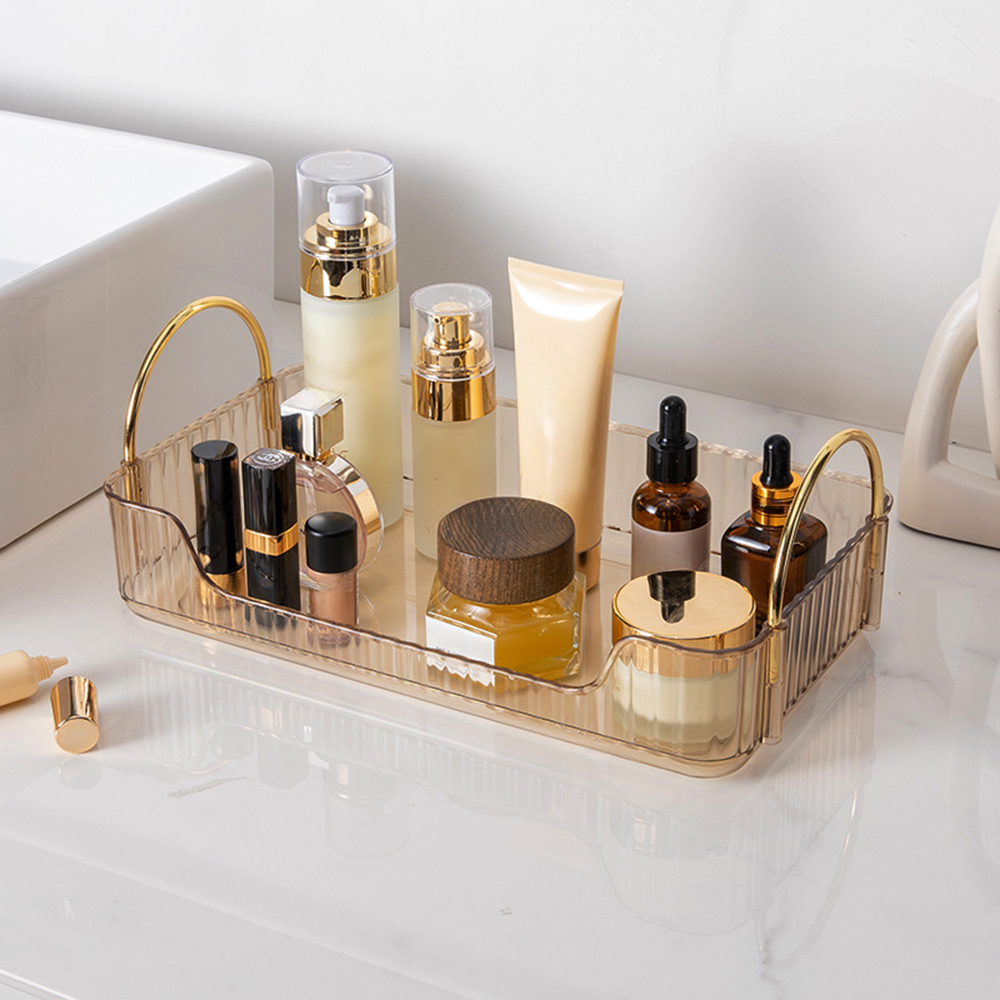 Premium Cosmetic Organizer for Bathroom Minimalist Countertop Shelf Fashionable Storage