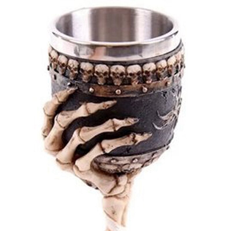 ELEG-3D Creatieve Mok Tankard Opvallende Skull Warrior Tankard Viking Schedel Bier Mok Gothic Helm Drinkware Vessel