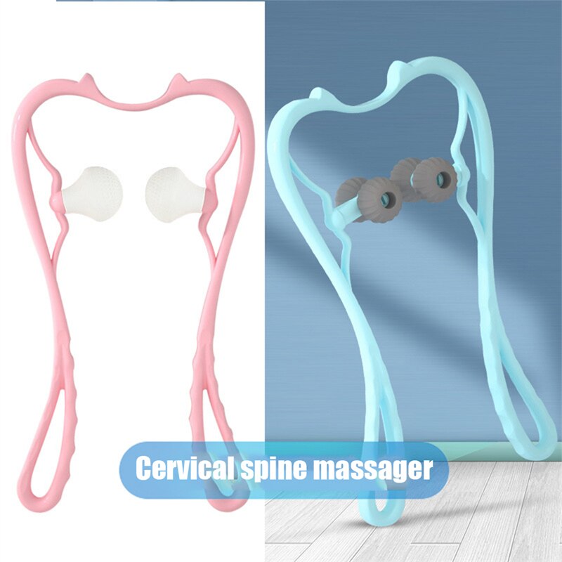 Neck Massage Tool Pressure Point Therapy Pressure Relieve Hand Roller Massage Neck Shoulder Dual Trigger Point Self Massager