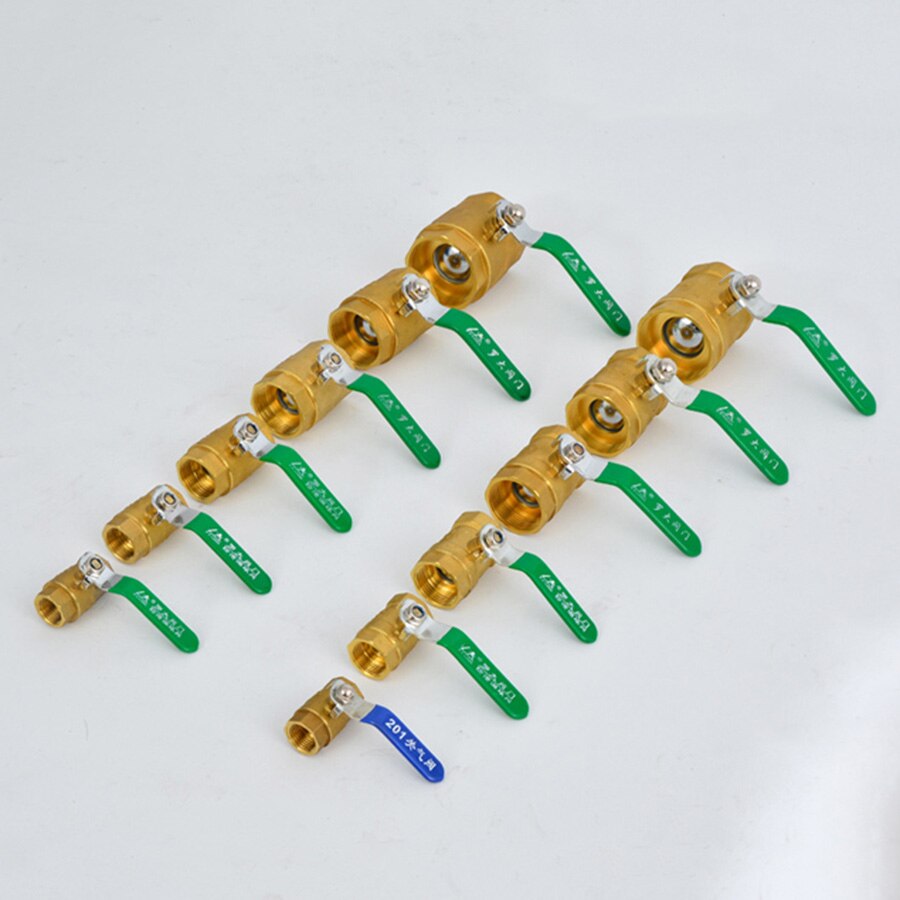 DN10 Brass Ball Valve Thickened Handle 1/4 "3/8" 1/2 "3/4" 1 "BSP Female Male For Water Gas Valve Tap Water Outlet Switch
