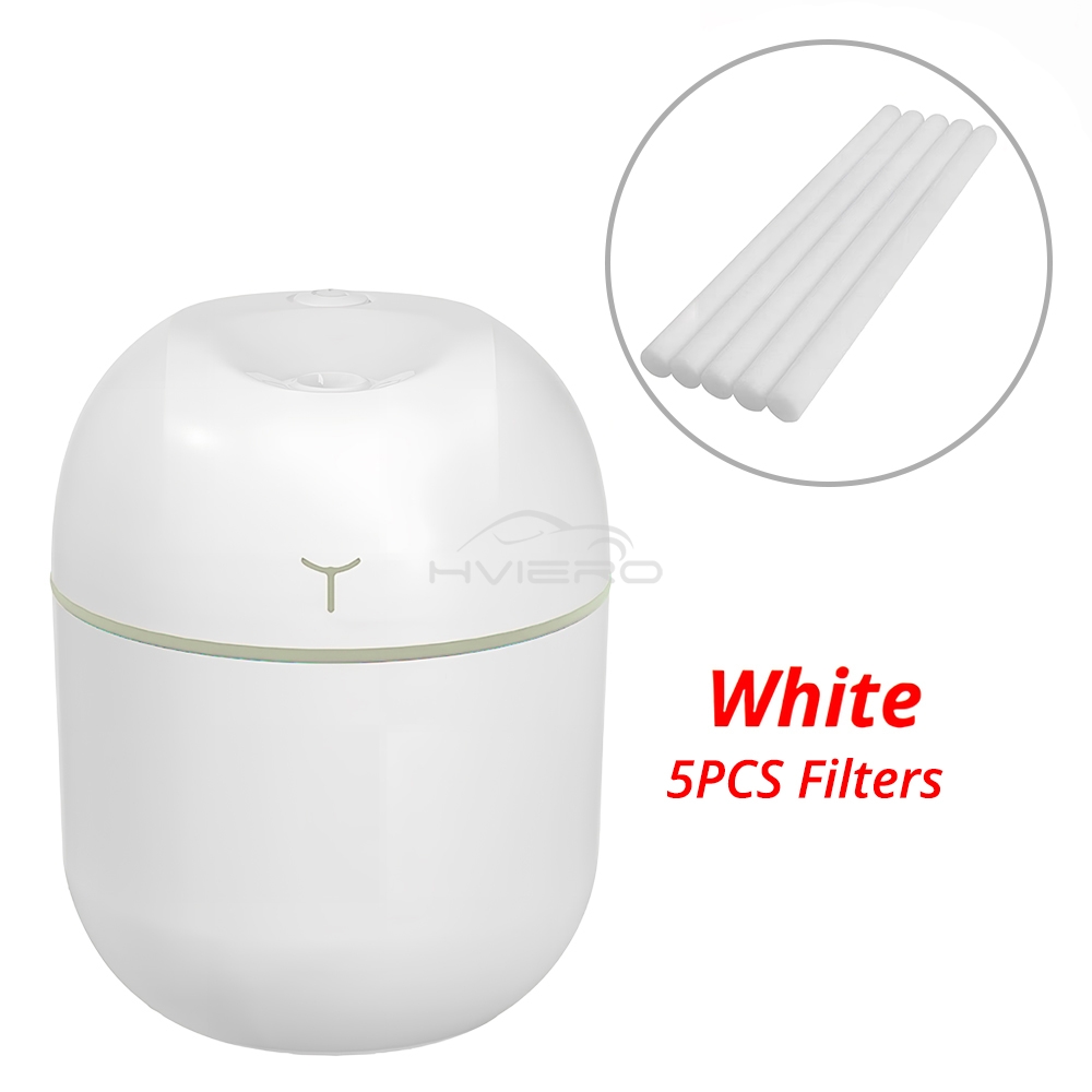 220ML Mini Ultrasonic Air Humidifier USB Charges Essential Oil Diffuser Car Purifier Aroma Anion Mist Maker Denses Fog Freshener: Orange