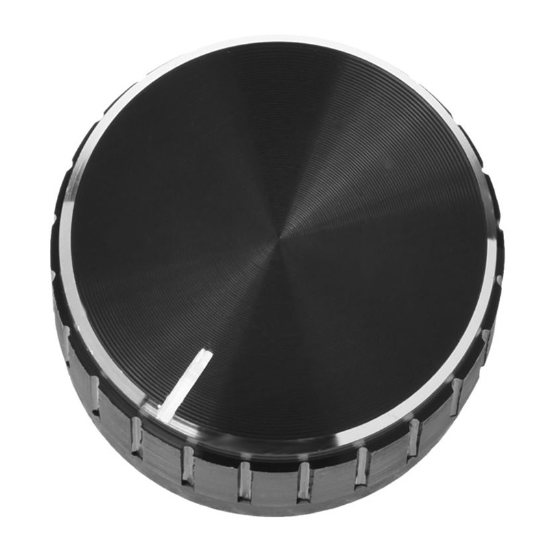 Svart aluminiumslegering volumkontroll forsterker knott hjul 3 x 1.7cm ( d * h) bass tone knott potensjonsmåler knotter lokk