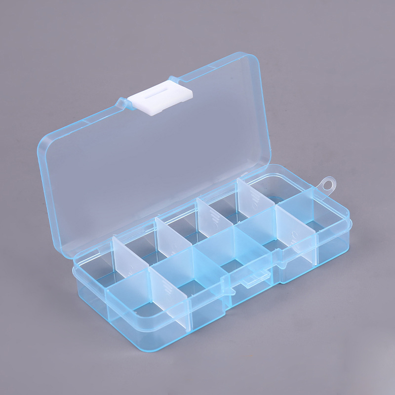 10 siatek Organizer na paznokcie Pudełko do przechowywania Narzędzie Wybierz regulowany Manicure Biżuteria Udekoruj Nail Art Tipsy Pojemnik do przechowywania: zielone światło