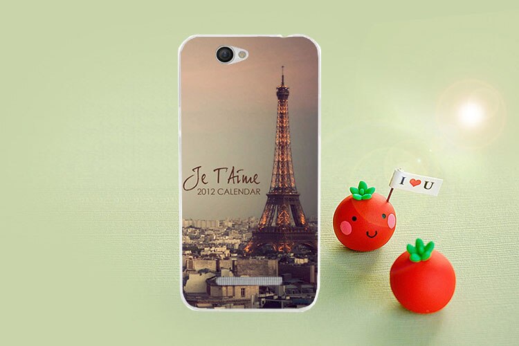 TPU painted Case For Wileyfox Spark / Spark+ Case colorful patterns Flowers animal and Eiffel Towers Phone Cover: C010