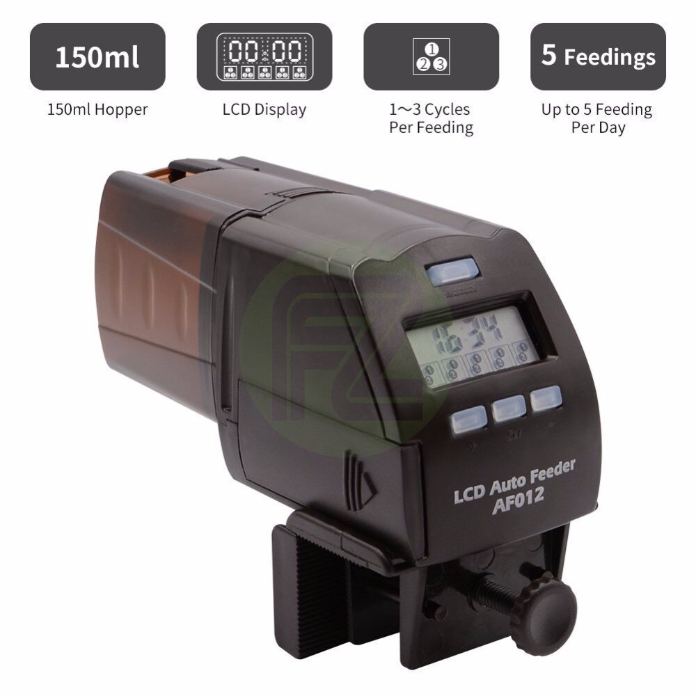 Digital LCD Automatic Fish Feeder Aquarium Tank Pond Auto Fish Feeder Timer Food Feeder Timer Capacity Adjustable