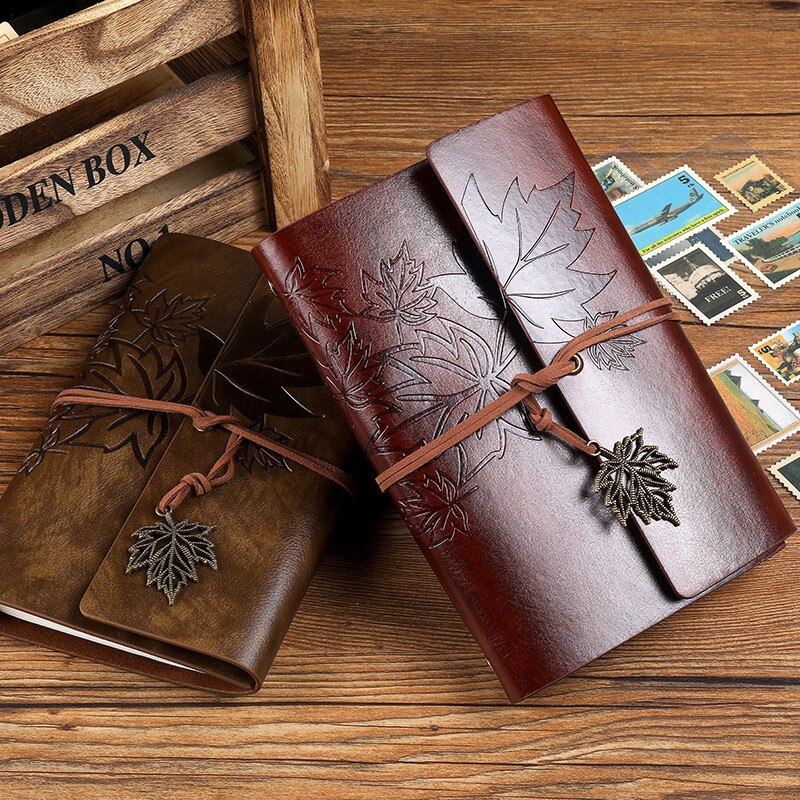 Carnet de voyage Vintage en cuir PU A5 A6 A7, carnet de notes Kraft vierge, carnet de croquis, Journal intime, papeterie fournitures scolaires et de bureau