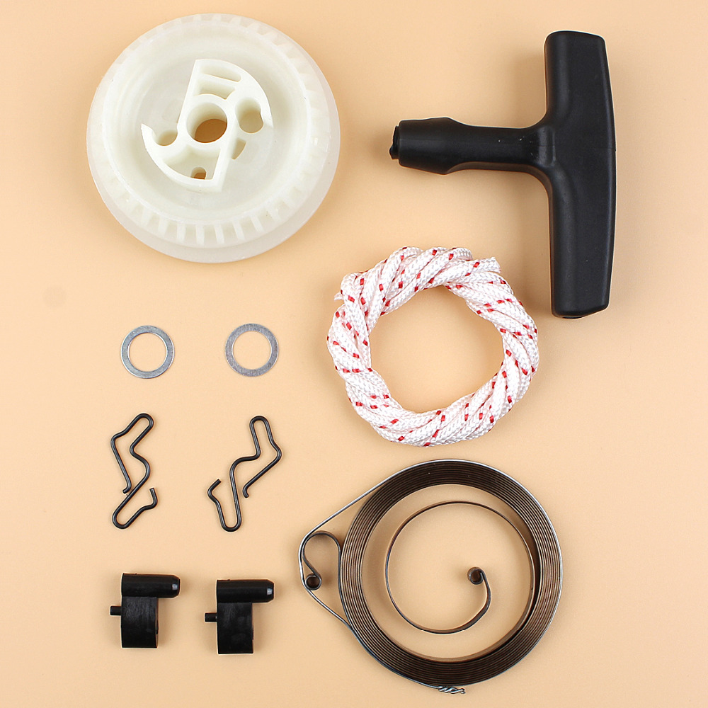 Ryggdrag starter fjäderhjul handtag grepp rep kit för stihl  ms180 ms170 ms210 ms230 ms250 021 023 025 017 018 motorsågar