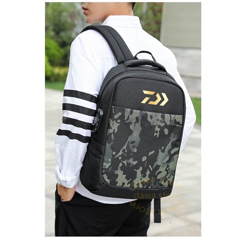 Tas Mannen Reizen Anti-Diefstal Opladen Rugzak Vissen Tas Waterdicht Duurzaam Casual Multi-Functionele Computer Bga