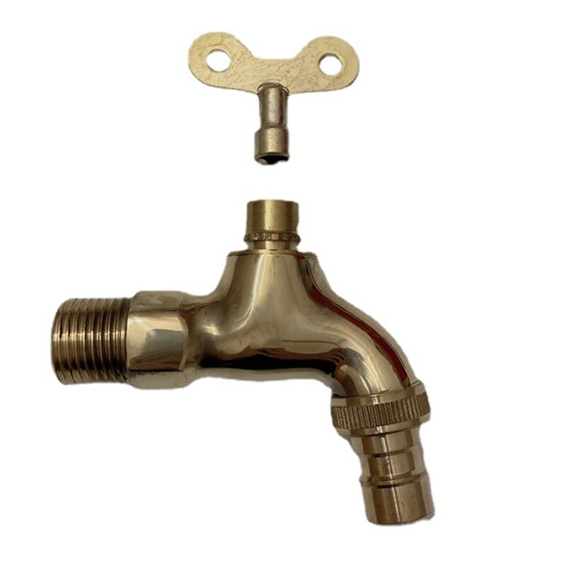 Portable Wash Water Faucet Household Outdoor Home Faucet With Lock Key Faucet Single Tap Anti-theft for Kitchen Outdoor