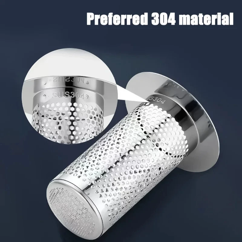 Roestvrijstalen gootsteenfilter Mesh Afvoerputje Filter Mesh Aanrecht Anti-verstopping Filter Badkamer Haarvanger Gootsteenaccessoires