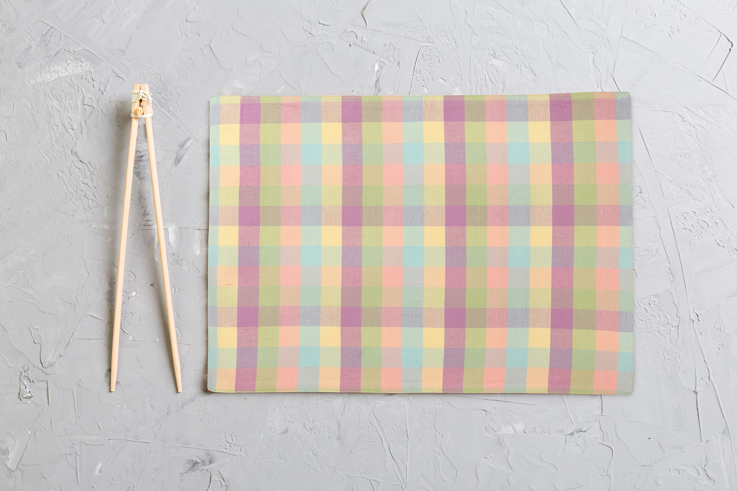 Placemats Set of 4 Woven Vinyl Plastic 12X18 inch Place Mats Non-Slip Heat Resistant Washable Easy Clean Table Mats