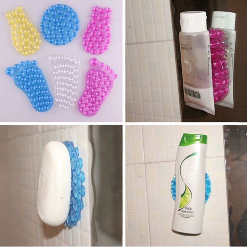 Ventosa de baño de , ventosa Reversible antideslizante para colocar el jabón ventosa doble mágica, para el soporte de la estera del baño