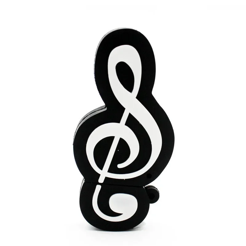 Unidad Flash USB 2,0 para guitarra de dibujos animados, 4GB, 8GB, 16GB, 32GB, 64GB, 128GB, unidad de bolígrafo Musical, memoria para violín, capacidad Real, disco U bonito: Negro / 50 GB