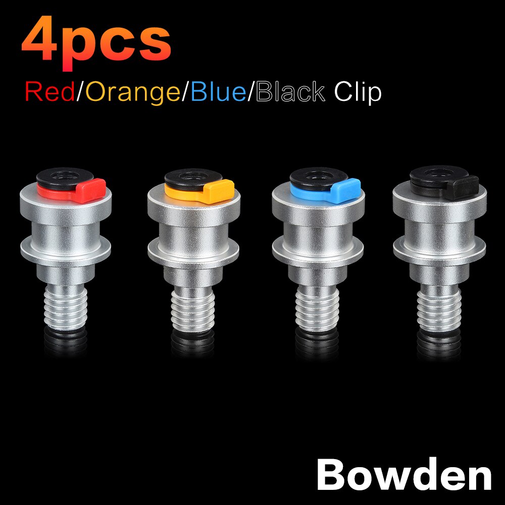 XCR3D V6 Heatsink Hotend Bowden Collet Klem Buis Voor 3D Printer Onderdelen Direct Pneumatische Connectors Koppeling Collet Clips: 4 Color Clip-4pcs