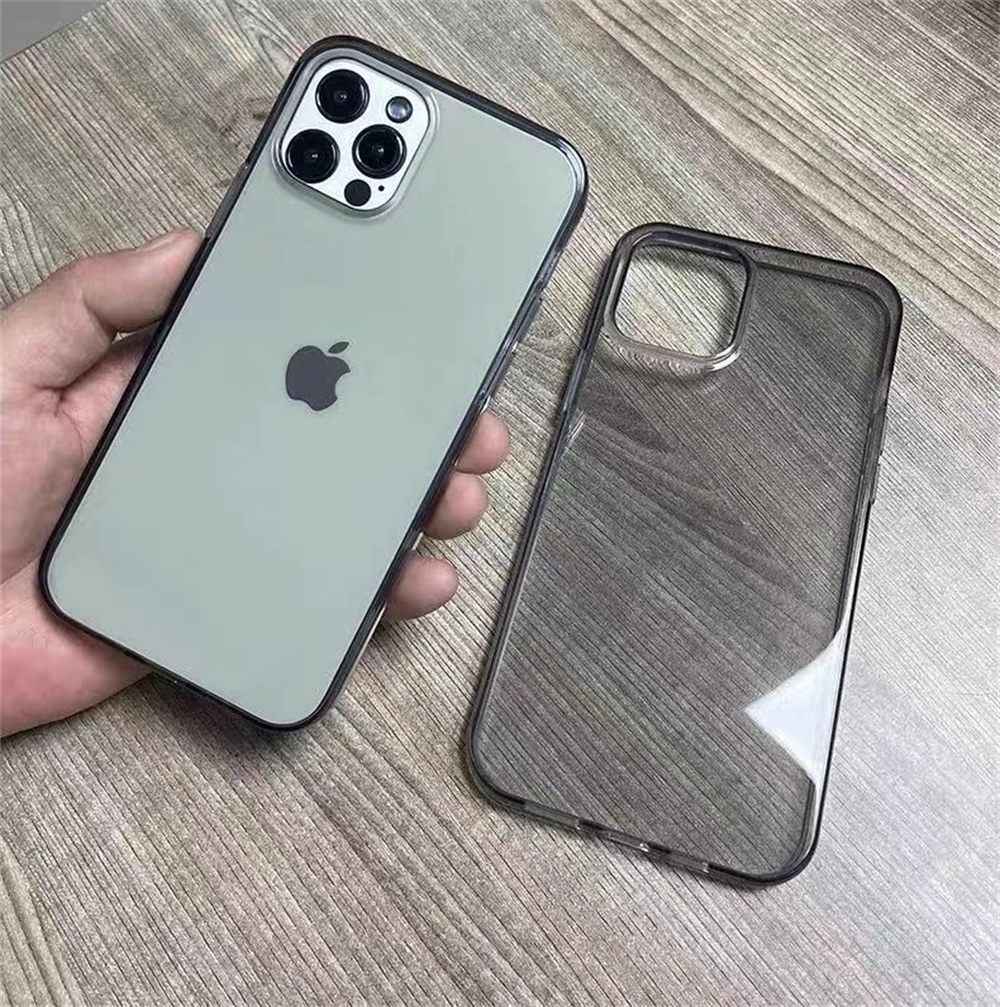 Doorzichtig Zwart Zacht TPU Hoesje Voor Iphone 15 14 13 12 11 Pro Max X Xs Xr 6 7 8 Plus Se Transparante Bescherming Achterkant