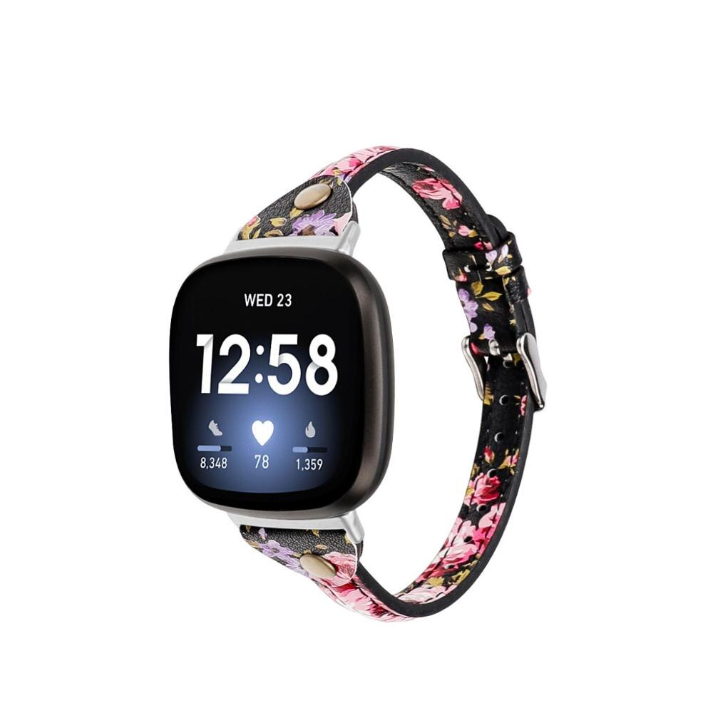 For fitbit versa 3 smartwatch t-formet lærremme for fitbit versa 3 smartwatch stålspennereim for fitbit sense-tilbehør