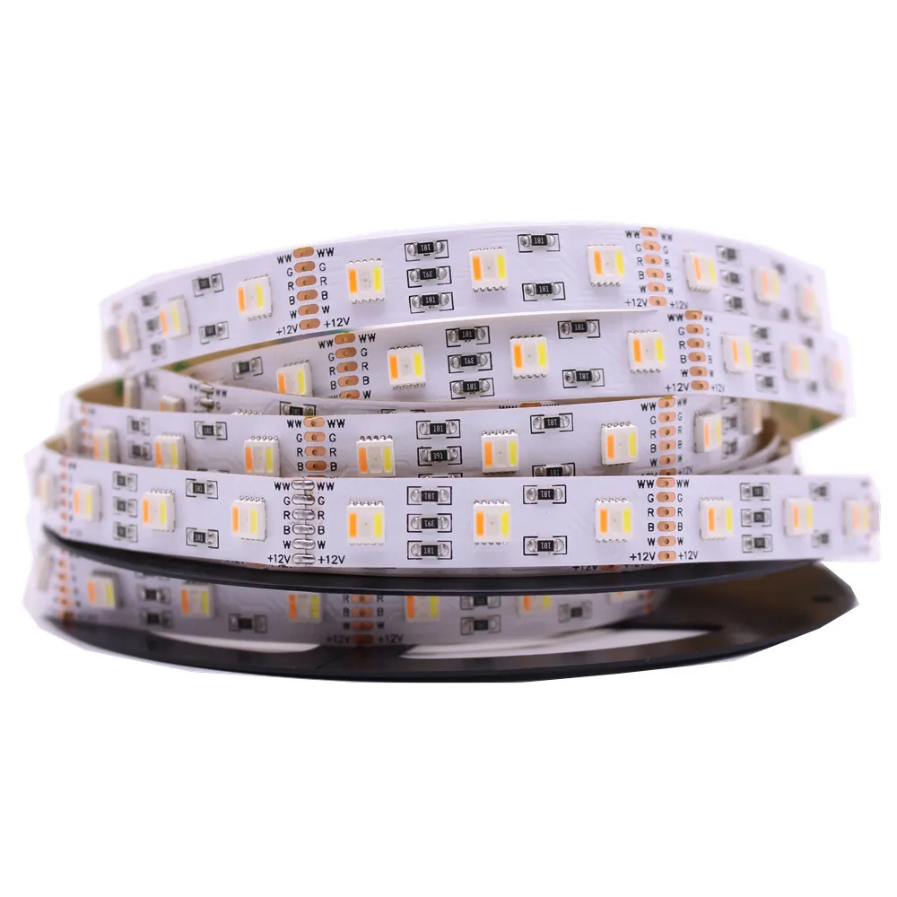10mm 12mm 12V 24V 48V 5050 RGBCCT LED Strip RGBCCT 5 Color in 1 LED Chip,60/96/112 LED/M IP20 IP65 IP67 Waterproof LED Tape