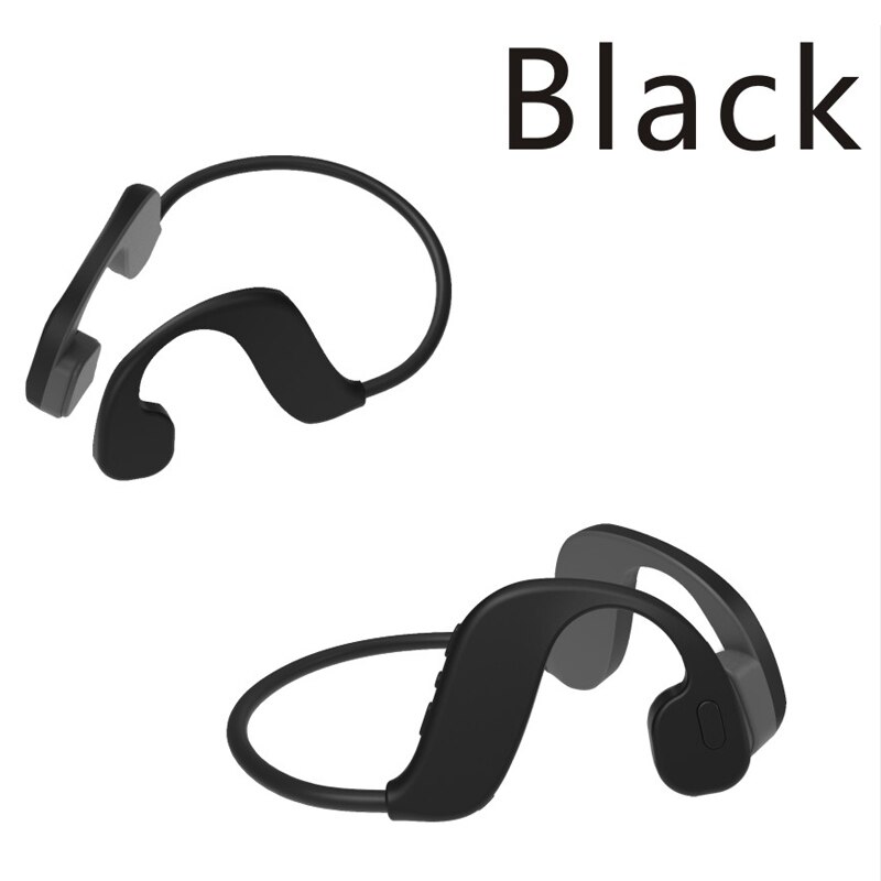 Ipx 8 vandtæt benlednings bluetooth headset svømning  mp3 spiller 32g sport dykning kører sund øretelefon til android ios: Sort