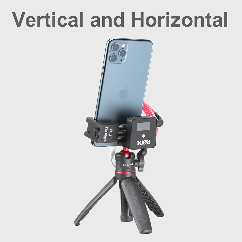 Mikrofon Ulanzi ST-08 Bezprzewodowy - Metalowy Klips z Mocowaniem Zimnych Stóp do Rode Wireless Go, iPhone, Samsung