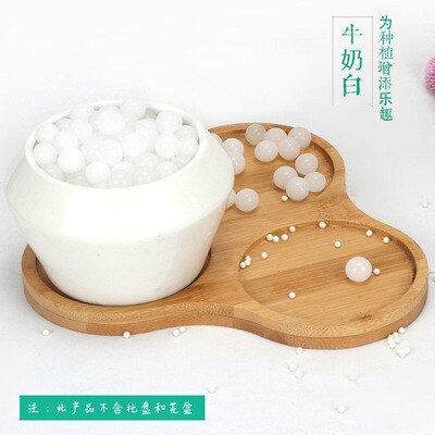 Planta púrpura bonsái suelo, 100 Uds planta de cristal flor barro de jalea cuentas de agua para plantas perlas jarrón suelo bolas de Gel Juguetes: 4-160pcs-1.2cm